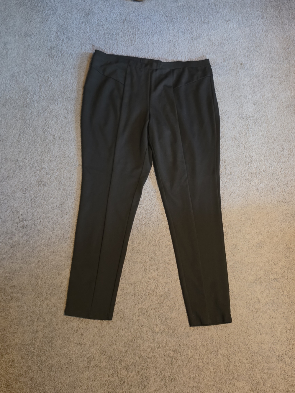 Chelsea & Theodore Pull On Dress Pants Flat Stitched Pintuck Front Slim Fit